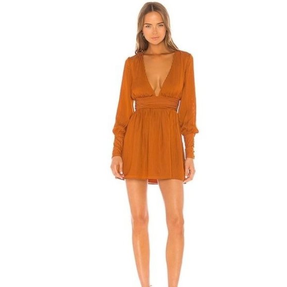 NBD Cara Mini Dress in Copper - Picture 1 of 4